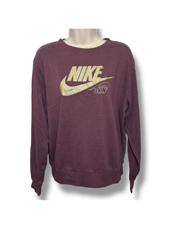 Nike Tops - Nike Women’s Club Crewneck Fleece Sweatshirt Maroon Size Small